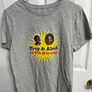 Troy and Abed (of TV show Community) Gray Graphic Tee - size medium